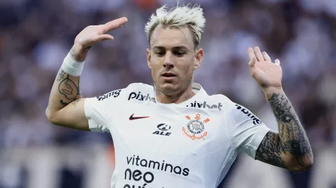 Roger Guedes jogador do Corinthians durante partida contra o America-MG no estadio Arena Corinthians pelo campeonato Copa do Brasil 2023. Foto: Marcello Zambrana/AGIF