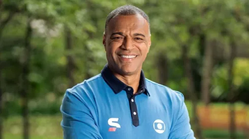 Denílson comenta sobre o Palmeiras x Flamengo. Foto: Lucas Seixas/Globo