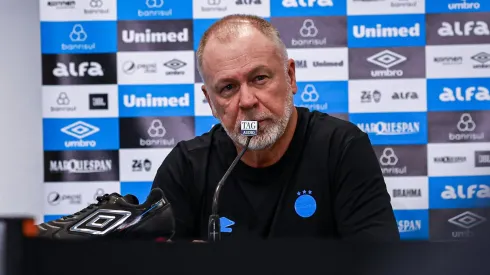Mano Menezes tecnico do Gremio durante coletiva apos a partida contra o CSA no estadio Arena do Gremio pelo campeonato Copa Do Brasil 2025. Foto: Maxi Franzoi/AGIF