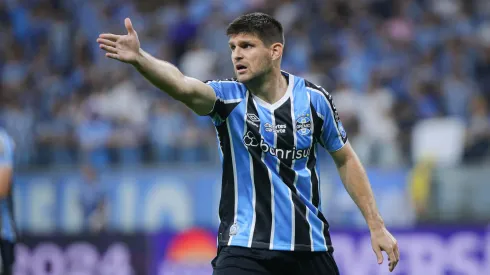 Kannemann jogador do Gremio durante partida contra o Flamengo no estadio Arena do Gremio pelo campeonato Brasileiro A 2024. Foto: Maxi Franzoi/AGIF