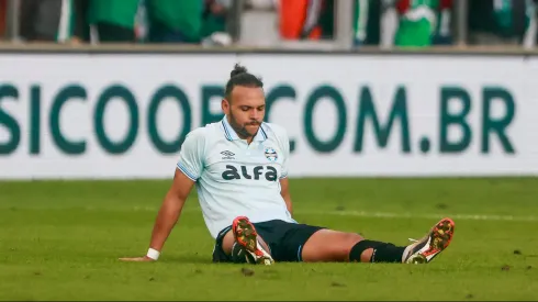 Braithwaite jogador do Gremio durante partida contra o Juventude no estadio Alfredo Jaconi pelo campeonato Brasileiro A 2025. Foto: Luiz Erbes/AGIF