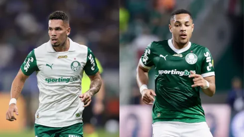 Paulinho e Vitor Roque em partida pelo Palmeiras. Foto: AGIF