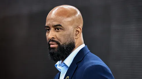 SP – SAO PAULO – 01/06/2025 – BRASILEIRO A 2025, CORINTHIANS X VITORIA – Fabinho Soldado diretor do Corinthians durante aquecimento antes da partida contra o Vitoria no estadio Arena Corinthians pelo campeonato Brasileiro A 2025. Foto: Fabio Giannelli/AGIF