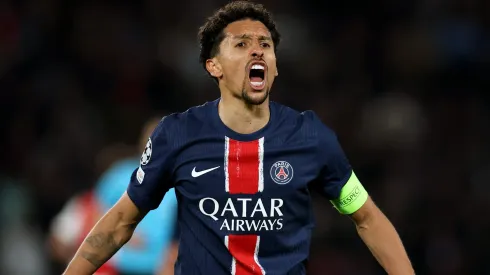 Marquinhos durante confronto contra o Arsenal na Champions League 2024/25.