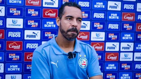 Felipe Freitas treinador do Bahia, fala sobre a classificação histórica do clube para as quartas de final do Brasileirão Feminino (Reprodução/Leticia Martins/EC Bahia)
