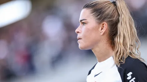 Tamires fala sobre a sua relação com a torcida do Corinthians e o futuro da sua carreira (Reprodução/Rebeca Reis/Staff Images Woman/CBF)