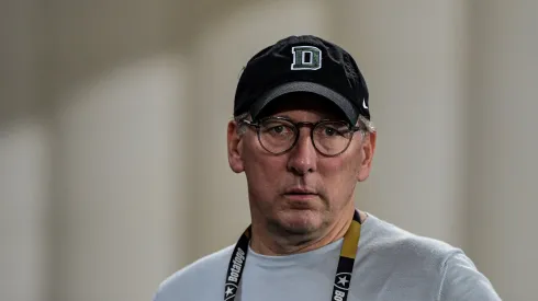 Jhon Textor dono do Botafogo durante partida contra o Palmeiras no estádio Engenhão pelo campeonato Brasileiro A 2023. Foto: Thiago Ribeiro/AGIF