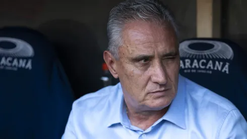 Tite durante partida entre Flamengo e Atlético-GO no Brasileirão 2024.