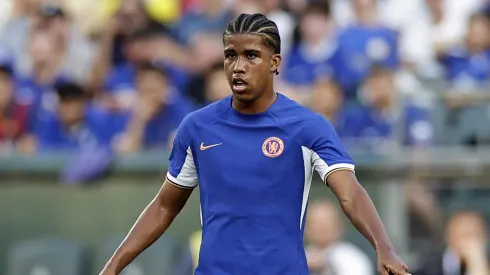 PHILADELPHIA, PENNSYLVANIA – JULY 22: Andrey Santos #39 of Chelsea in action during a pre season friendly match against the Brighton & Hove Albion on July 22, 2023 in Philadelphia, Pennsylvania. (Photo by Adam Hunger/Getty Images)