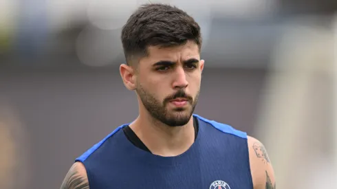 PISCATAWAY, NEW JERSEY – JULY 11: Lucas Beraldo #4 of Paris Saint-Germain looks on during a Paris Saint-Germain Training Session ahead of their FIFA Club World Cup 2025 Final match between Chelsea FC and Paris Saint-Germain at Rutgers University on July 11, 2025 in Piscataway, New Jersey. (Photo by David Ramos/Getty Images)