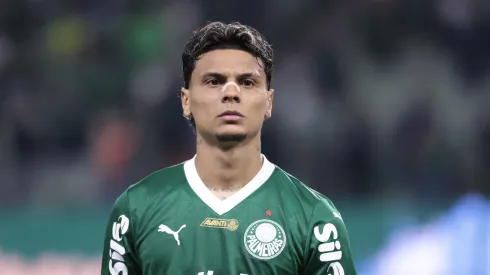 Richard Ríos jogador do Palmeiras durante partida contra o Mirassol no estádio Arena Allianz Parque pelo campeonato Brasileiro A 2025. Foto: Marcello Zambrana/AGIF