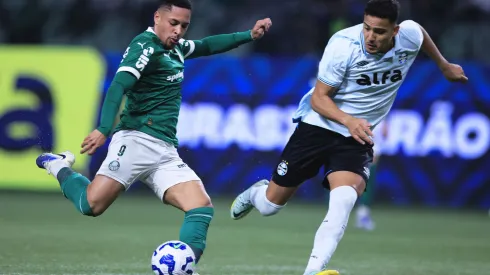 Vitor Roque em Palmeiras x Grêmio. Foto: Ettore Chiereguini/AGIF