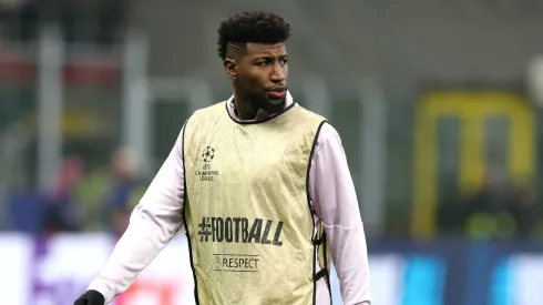 MILAN, ITALY – JANUARY 22: Emerson Royal of AC Milan warms up prior to the UEFA Champions League 2024/25 League Phase MD7 match between AC Milan and Girona FC at Stadio San Siro on January 22, 2025 in Milan, Italy. (Photo by Marco Luzzani/Getty Images)