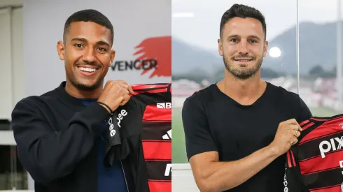 Samuel Lino e Saúl Ñíguez estão registrados no BID da CBF. Fotos: Gilvan de Souza/Flamengo