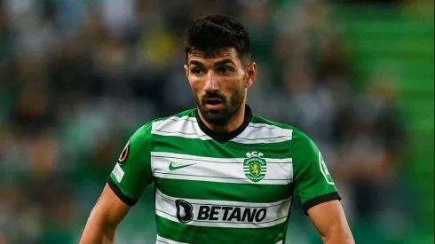 Ricardo Esgaio em partida pelo Sporting. (Photo by Octavio Passos/Getty Images)