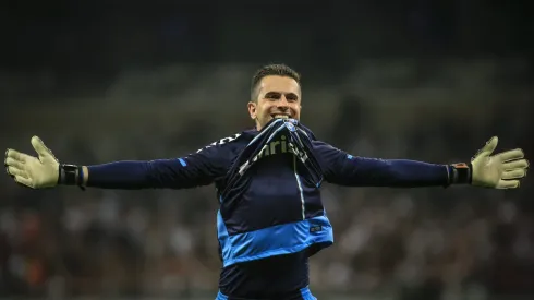 Belo Horizonte – 23/11/2016 – Copa do Brasil 2016 – Atletico-MG x Gremio – Marcelo Grohe,jogador do Gremio comemora gol durante partida no Mineirao. Foto: Thomas Santos/AGIF