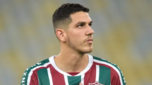 Nino jogador do Fluminense durante partida contra o Vila Nova-GO no estadio Maracana pelo campeonato Copa do Brasil 2022. Foto: Thiago Ribeiro/AGIF