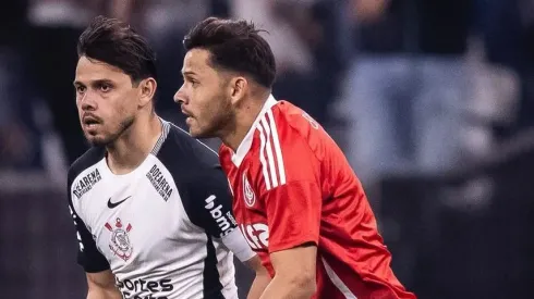Ángel e Óscar Romero durante Corinthians x Internacional. Reprodução Instagram