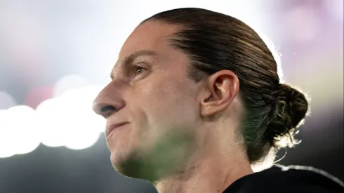Filipe Luis tecnico do Flamengo durante partida contra o Mirassol no estadio Maracana pelo campeonato Brasileiro A 2025. Foto: Jorge Rodrigues/AGIF