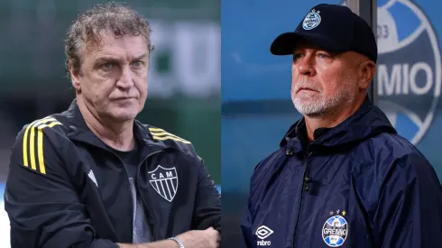 Cuca, técnico do Atlético-MG e Mano Menezes, treinador do Grêmio. Foto: AGIF
