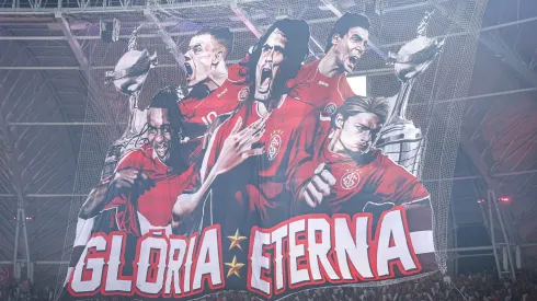 RS – PORTO ALEGRE – 04/10/2023 – LIBERTADORES 2023, INTERNACIONAL X FLUMINENSE – Torcida do Internacional durante partida contra Fluminense no estadio Beira-Rio pelo campeonato Libertadores 2023. Foto: Maxi Franzoi/AGIF