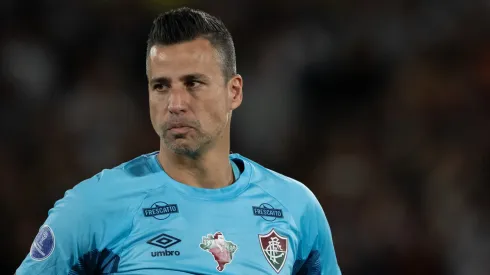 Fábio goleiro do Fluminense durante partida contra o America de Cali no estádio Maracanã pelo campeonato Copa Libertadores 2025. Foto: Jorge Rodrigues/AGIF