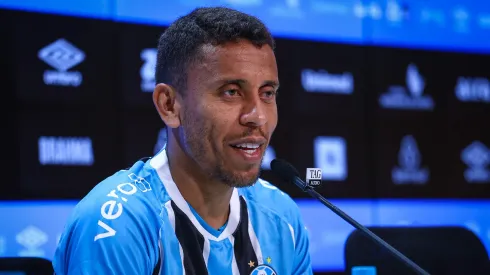Marcos Rocha, novo jogador do Grêmio. FOTO: LUCAS UEBEL/GREMIO FBPA