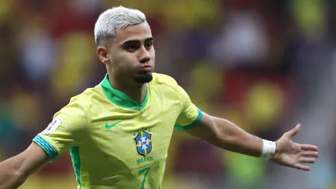 Andreas Pereira em campo pela Seleção Brasileira. (Photo by Wagner Meier/Getty Images)