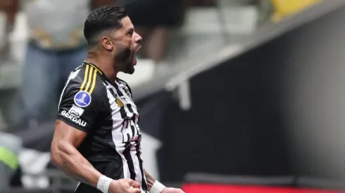 MG – BELO HORIZONTE – 14/08/2025 – COPA SUL-AMERICANA 2025, ATLETICO-MG X GODOY CRUZ – Hulk jogador do Atletico-MG comemora seu gol durante partida contra o Godoy Cruz no estadio Arena MRV pelo campeonato Copa Sul-americana 2025. Foto: Gilson Lobo/AGIF