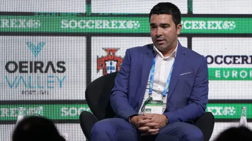 LISBON, PORTUGAL – SEPTEMBER 05: Deco, Founder and CEO D20 Sports talks during Day 1 of Soccerex Europe Convention at Tagus Park on September 5, 2019 in Lisbon, Portugal. (Photo by Gualter Fatia/Getty Images)