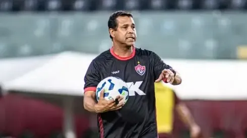 Rodrigo Chagas durante treino da última sexta-feira. Foto: Victor Ferreira/EC Vitória