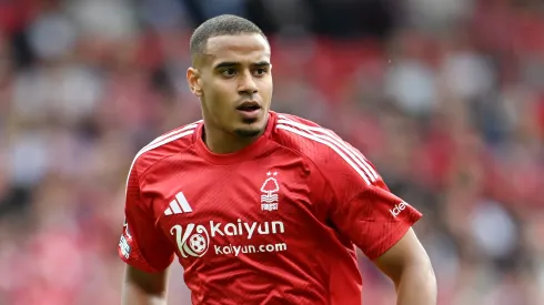 NOTTINGHAM, ENGLAND – AUGUST 17: Murillo Santiago<br />
Costa dos Santos of Notts Forest in action during the Premier League match between Nottingham Forest FC and AFC Bournemouth at City Ground on August 17, 2024 in Nottingham, England. (Photo by Michael Regan/Getty Images)