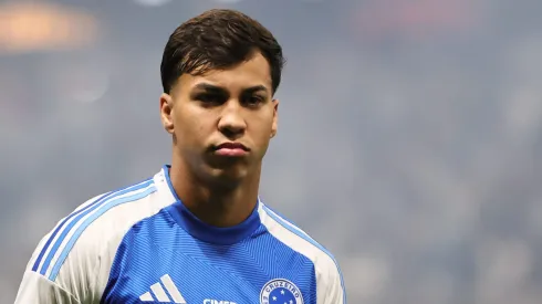 KAIO JORGE jogador do Cruzeiro durante partida contra o Atletico-MG no estadio Arena MRV pelo campeonato Copa Do Brasil 2025. Foto: Gilson Lobo/AGIF