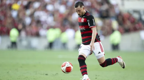 Mathias Vina jogador do Flamengo durante partida contra o Madureira no estadio Maracana pelo campeonato Carioca 2024.