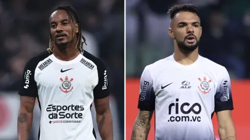 Foto 1: Ettore Chiereguini/AGIF / Foto 2: Marcello Zambrana/AGIF – Carrillo e Raniele, jogadores do Corinthians.