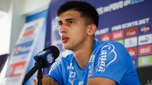 Sanabria durante entrevista coletiva no CT Evaristo de Macedo. Foto: Letícia Martins/EC Bahia