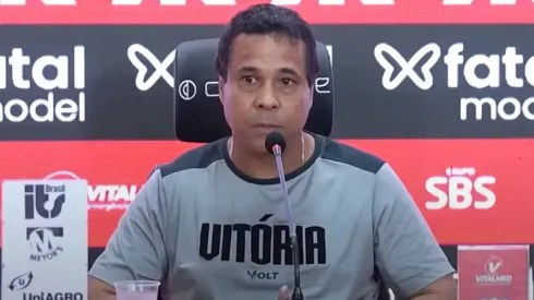 Rodrigo Chagas, técnico do Vitória. Foto: Reprodução/TV Vitória
