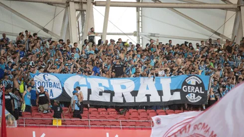 RS – PORTO ALEGRE – 19/10/2024 – BRASILEIRO A 2024, INTERNACIONAL X GREMIO – Torcida do Gremio durante partida contra Internacional no estadio Beira-Rio pelo campeonato Brasileiro A 2024. Foto: Liamara Polli/AGIF