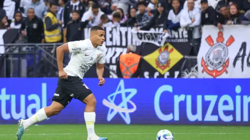 SP – SAO PAULO – 13/08/2023 – BRASILEIRO A 2023, CORINTHIANS X CORITIBA – Murillo jogador do Corinthians durante partida contra o Coritiba no estadio Arena Corinthians pelo campeonato Brasileiro A 2023. Foto: Marcello Zambrana/AGIF