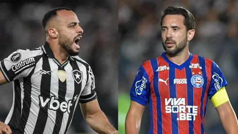 Arthur Cabral e Éverton Ribeiro se enfrentarão em Botafogo x Bahia. Foto: Thiago Ribeiro/AGIF