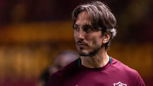 Luis Zubeldia tecnico do Fluminense durante partida contra o Sport no estadio Ilha do Retiro pelo campeonato Brasileiro A 2025. Foto: Rafael Vieira/AGIF