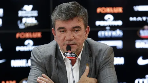 Presidente do Corinthians Andres Sanchez durante coletiva de imprensa no CT Joaquim Grava Foto: Daniel Vorley/AGIF