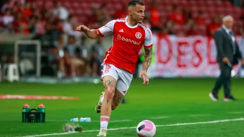 Bruno Gomes jogador do Internacional durante partida contra o Flamengo no estadio Beira-Rio pelo campeonato Brasileiro A 2024.