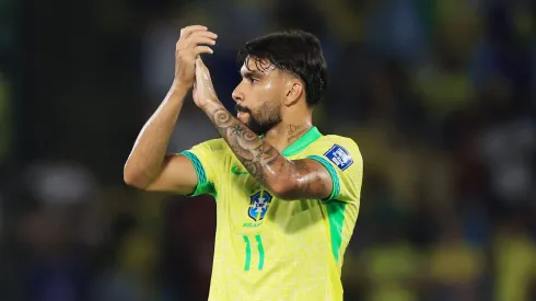Lucas Paquetá deu assistência 'de cinema' em Brasil x Japão. Foto: Buda Mendes/Getty Images