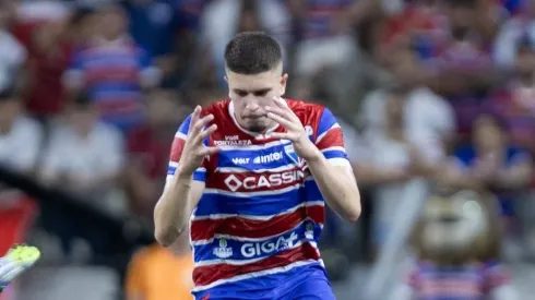 Gazal jogador do Fortaleza durante partida contra o Sao Paulo no estadio Arena Castelao pelo campeonato Brasileiro A 2025. Foto: Baggio Rodrigues/AGIF