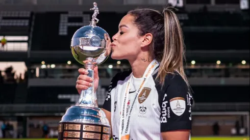 Atacante das Brabas sonha com título do Paulistão Feminino (Foto: Reprodução/Rodrigo Gazzanel/Ag. Corinthians)
