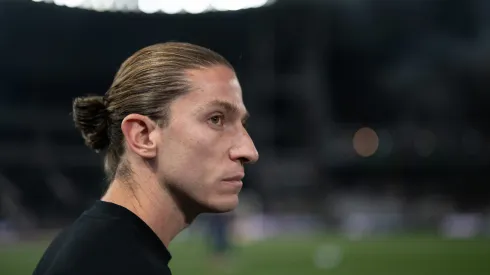 Filipe Luis tecnico do Flamengo durante partida contra o Botafogo no estadio Engenhao pelo campeonato Brasileiro A 2025. Foto: Jorge Rodrigues/AGIF