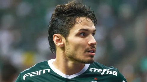 Raphael Veiga jogador do Palmeiras durante partida contra o Guarani no estadio Arena Allianz Parque pelo campeonato Paulista 2022.