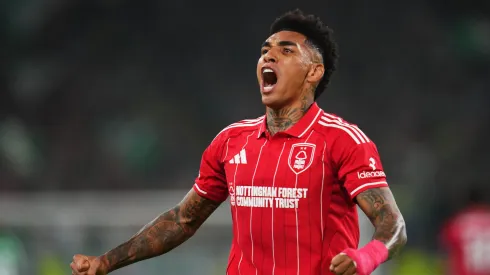 Igor Jesus brilhou na vitória do Nottingham Forest na Europa League. Foto: Aitor Alcalde/Getty Images