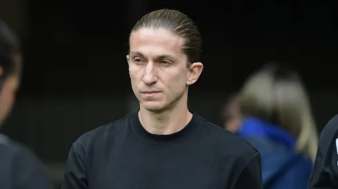 Filipe Luis tecnico do Flamengo durante partida contra o Palmeiras no estadio Maracana pelo campeonato Brasileiro A 2025. Foto: Thiago Ribeiro/AGIF